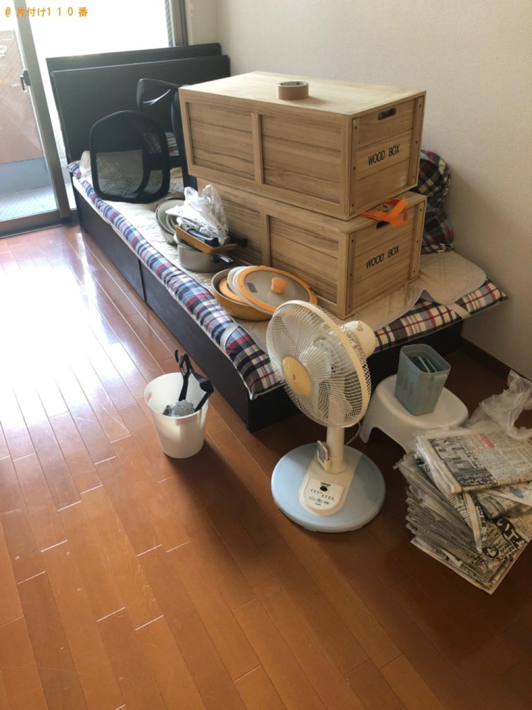 【高知市】シングルベッド、ベッドマットレス、椅子、布団等の回収
